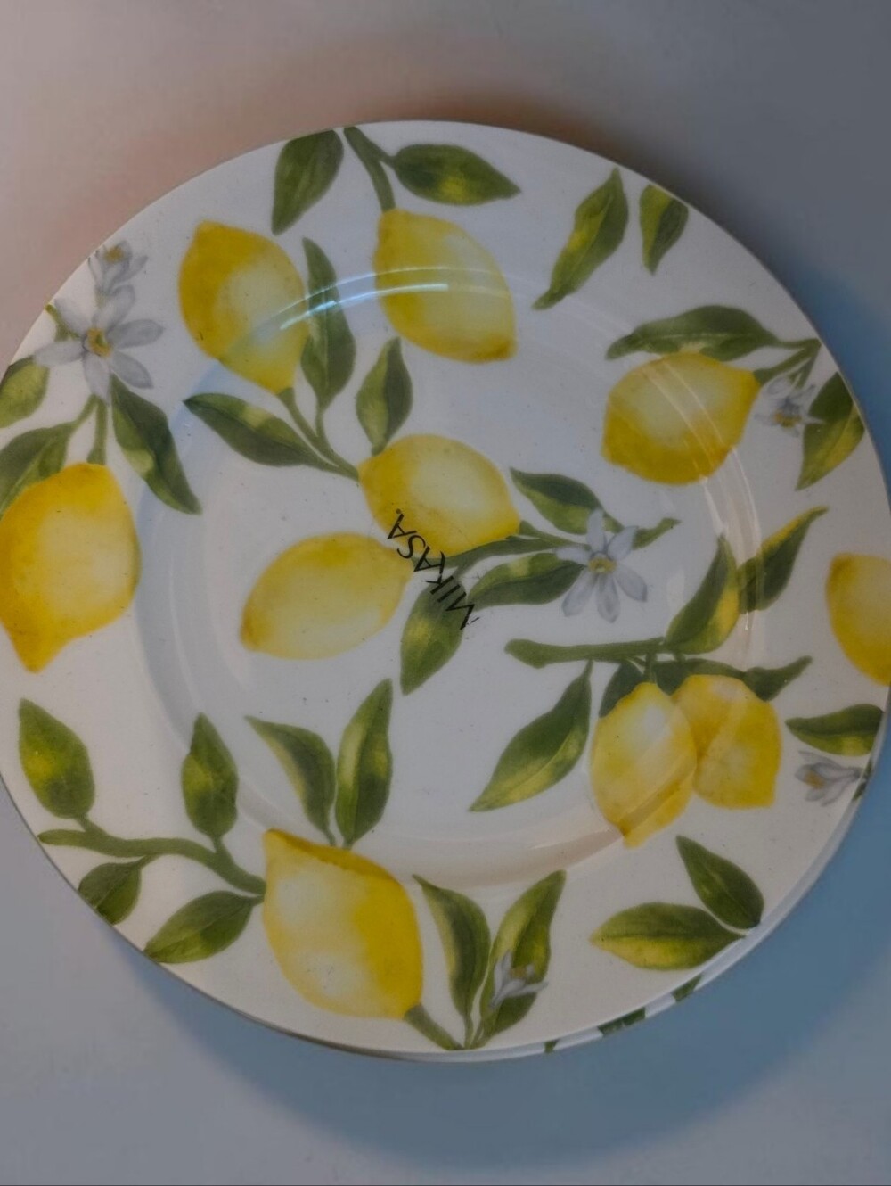 Mikasa Lemons Bone China Side Salad Plates Set 2 New